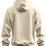 beige hoodie, back