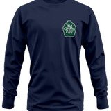 blue long sleeve tee