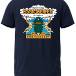 Blue tee, back