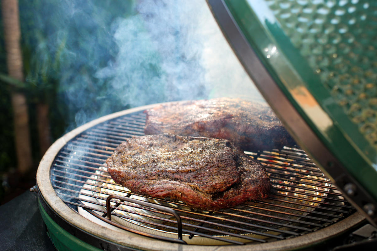Smoking a Beef Brisket on the Big Green Egg