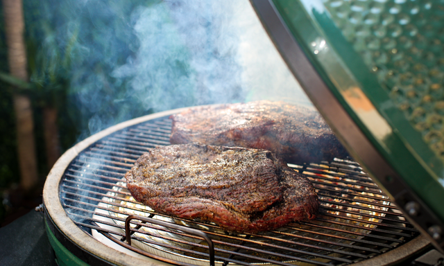 Smoking a Beef Brisket on the Big Green Egg