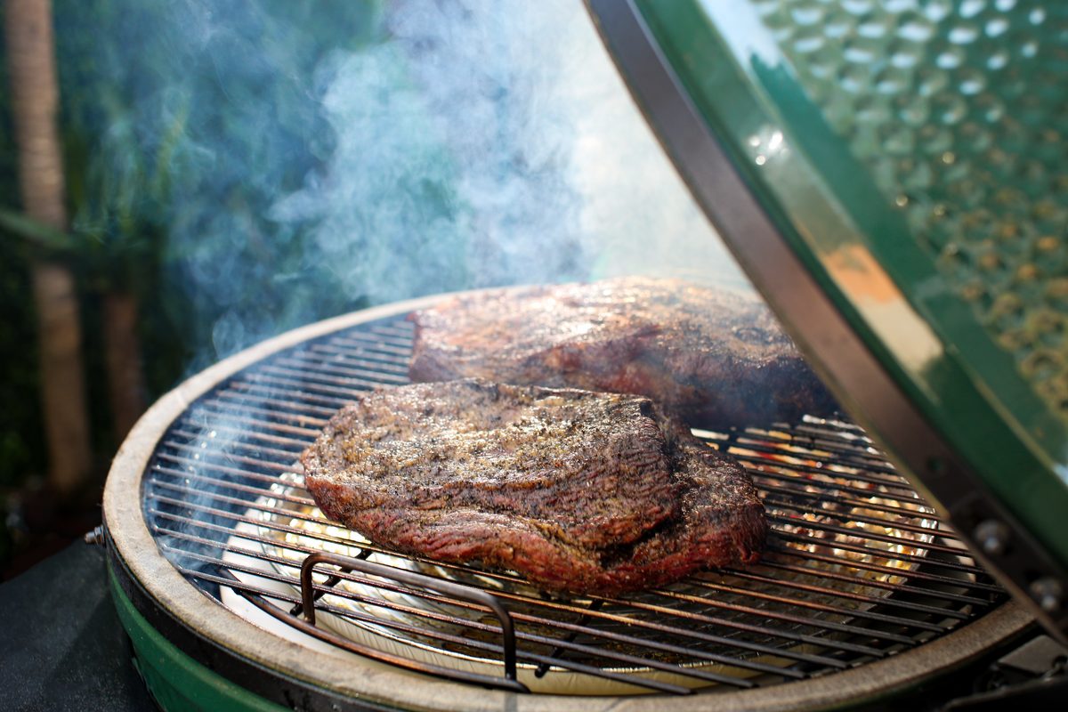 Smoking a Beef Brisket on the Big Green Egg