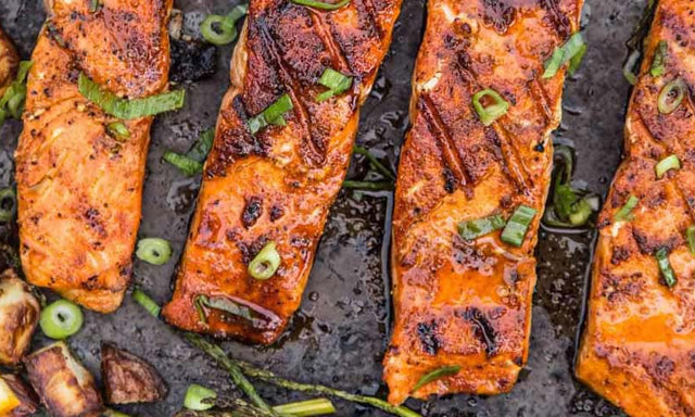 Grilled Salmon With Maple Glaze - Image