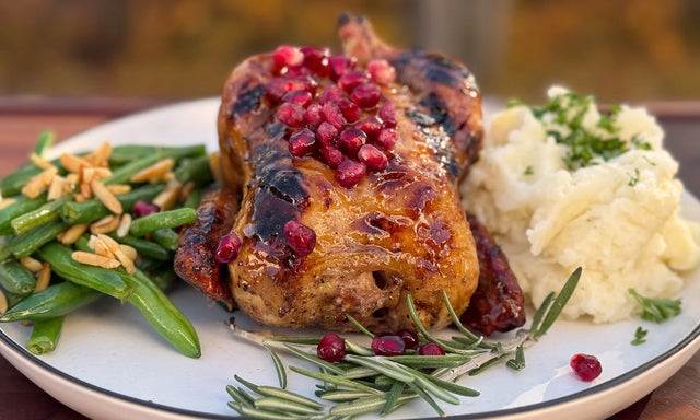 Maple Bourbon Glazed Cornish Game Hens