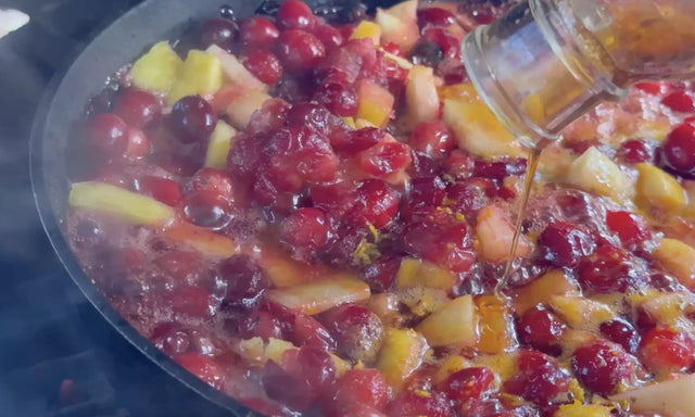 Smoked Bourbon Cranberry Sauce