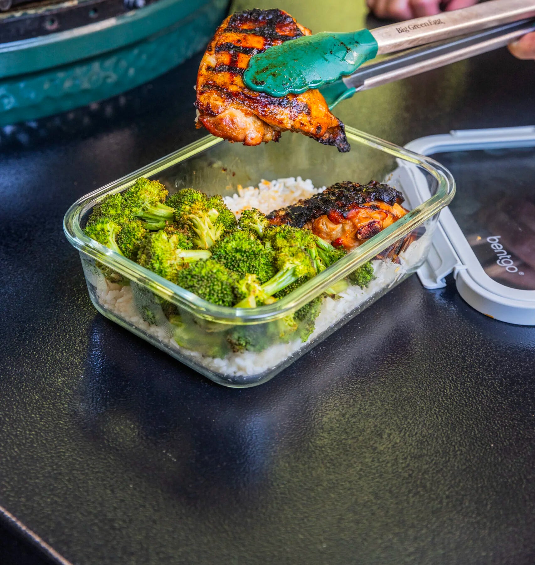 Huli Huli Chicken with Grilled Broccoli and Rice
    
    
    
      &ndash; Big Green Egg