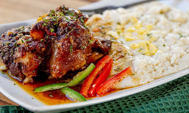 “Black Girls Grilling” Roasted Oxtails with Smoked Gouda Grits