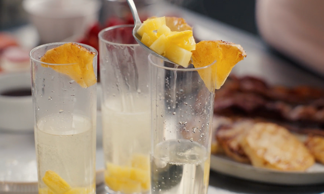 Smoked Pineapple Mimosas