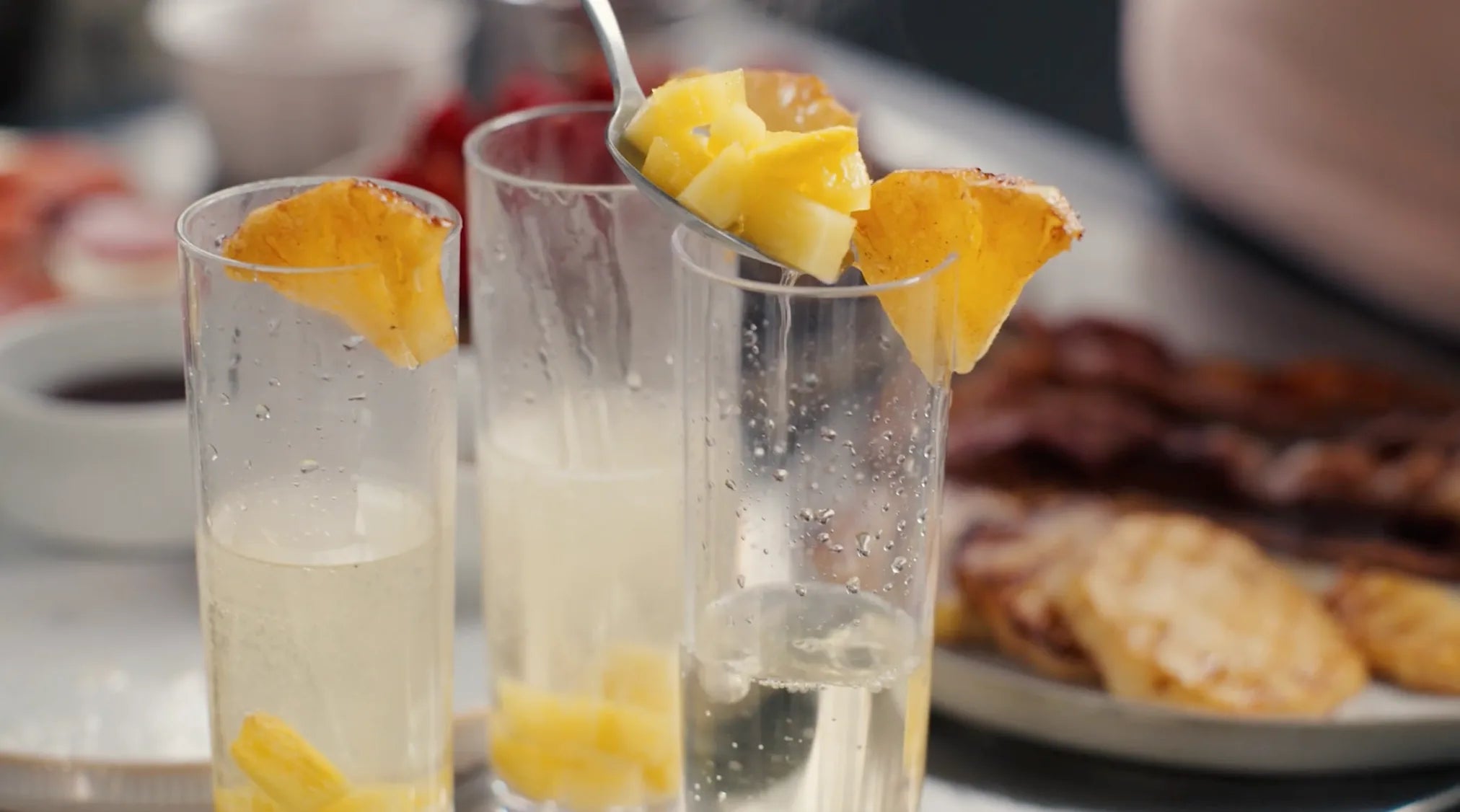 Smoked Pineapple Mimosas