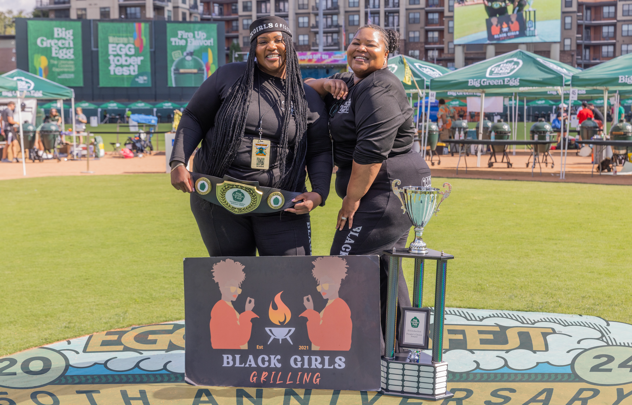 Sisters Felicia Jordan and India Glass, the Atlanta-based grillmasters behind Black Girls Grilling