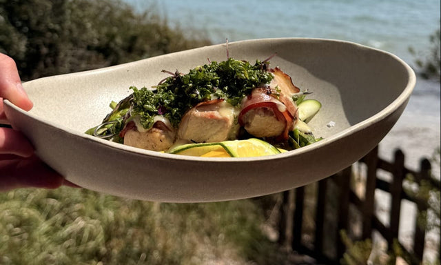 Orloff-Style Veal Skewers with a Southern Twist