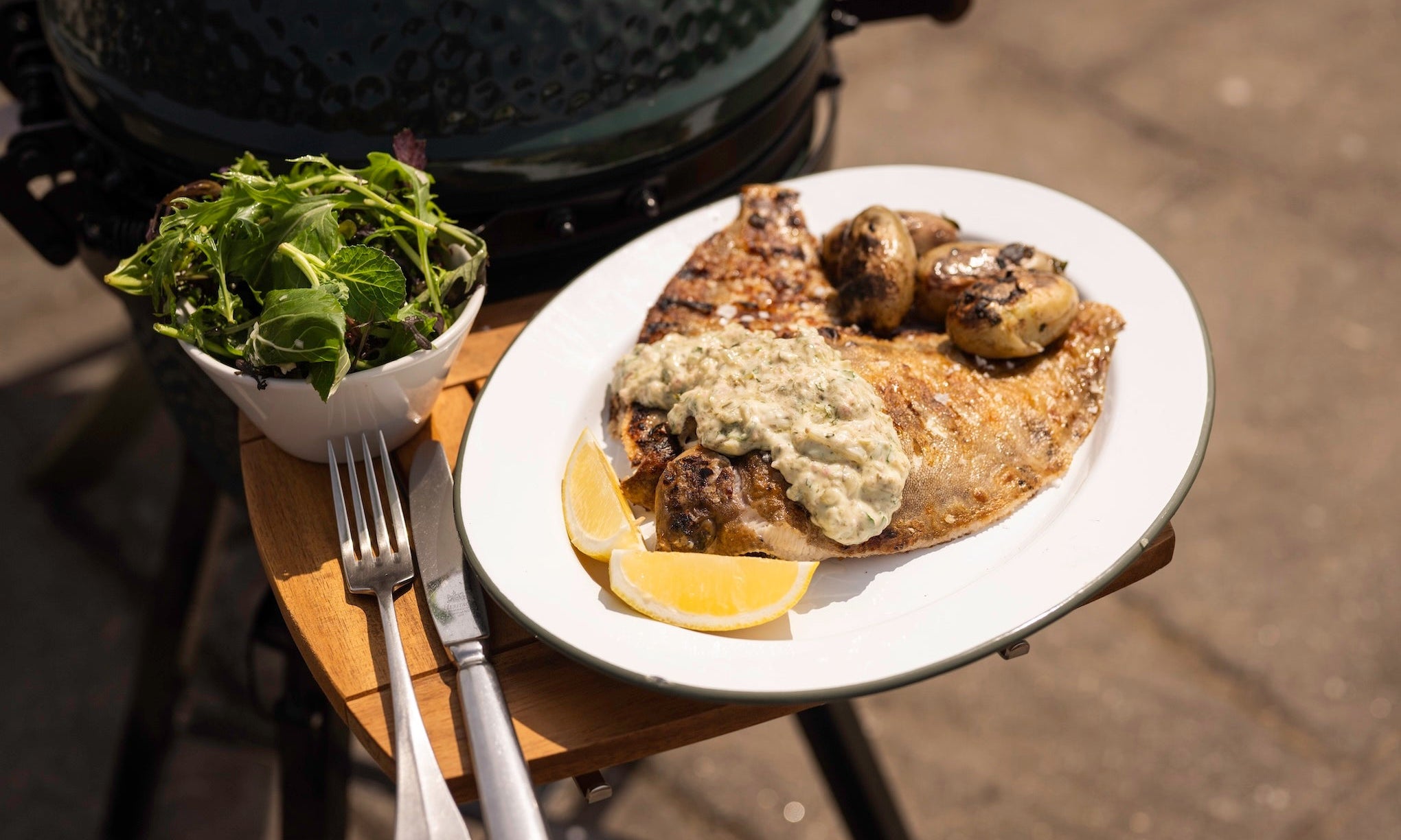 Lemon Sole with Warm Tartare Sauce & Seaweed Roast Potatoes