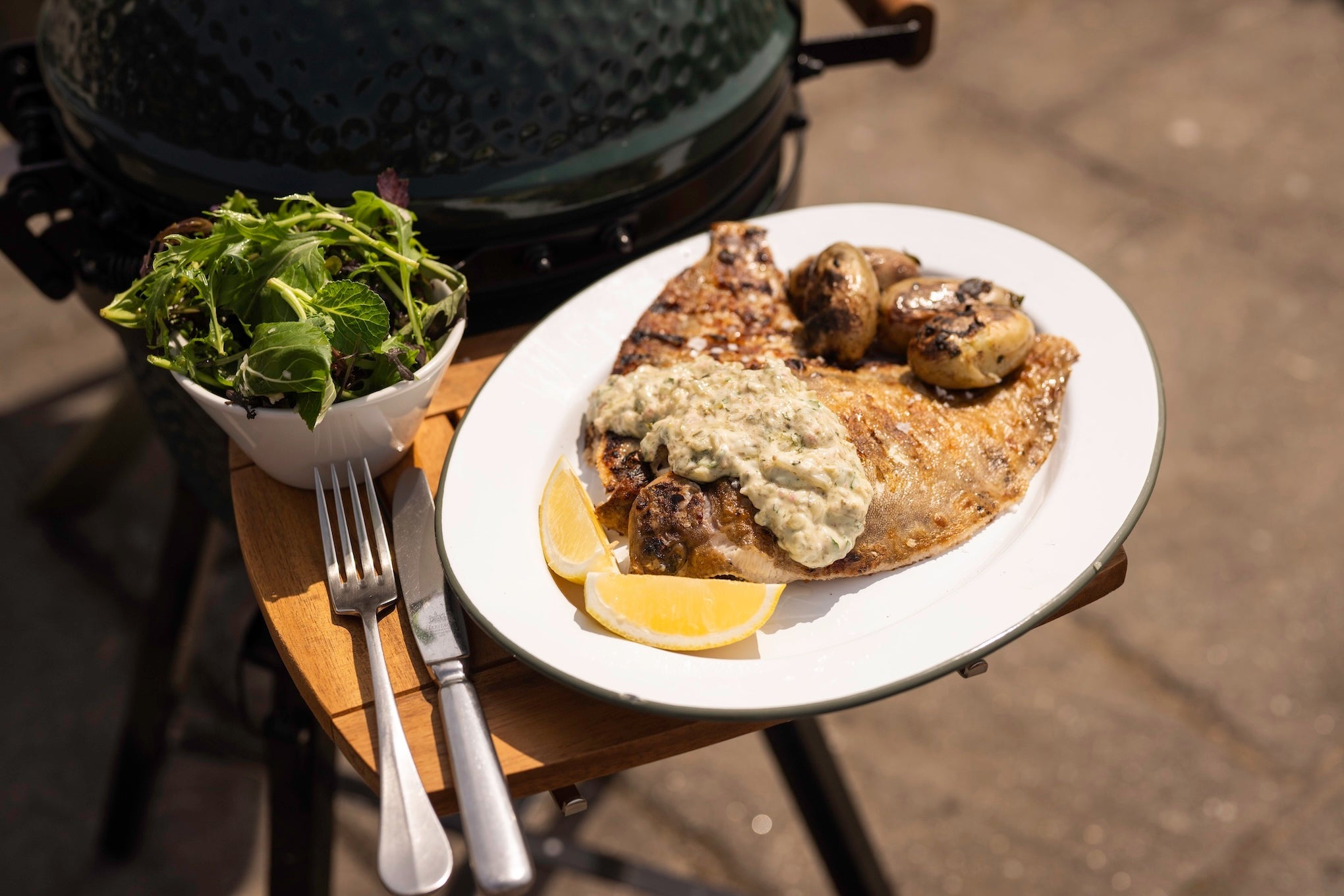 Lemon Sole with Warm Tartare Sauce & Seaweed Roast Potatoes