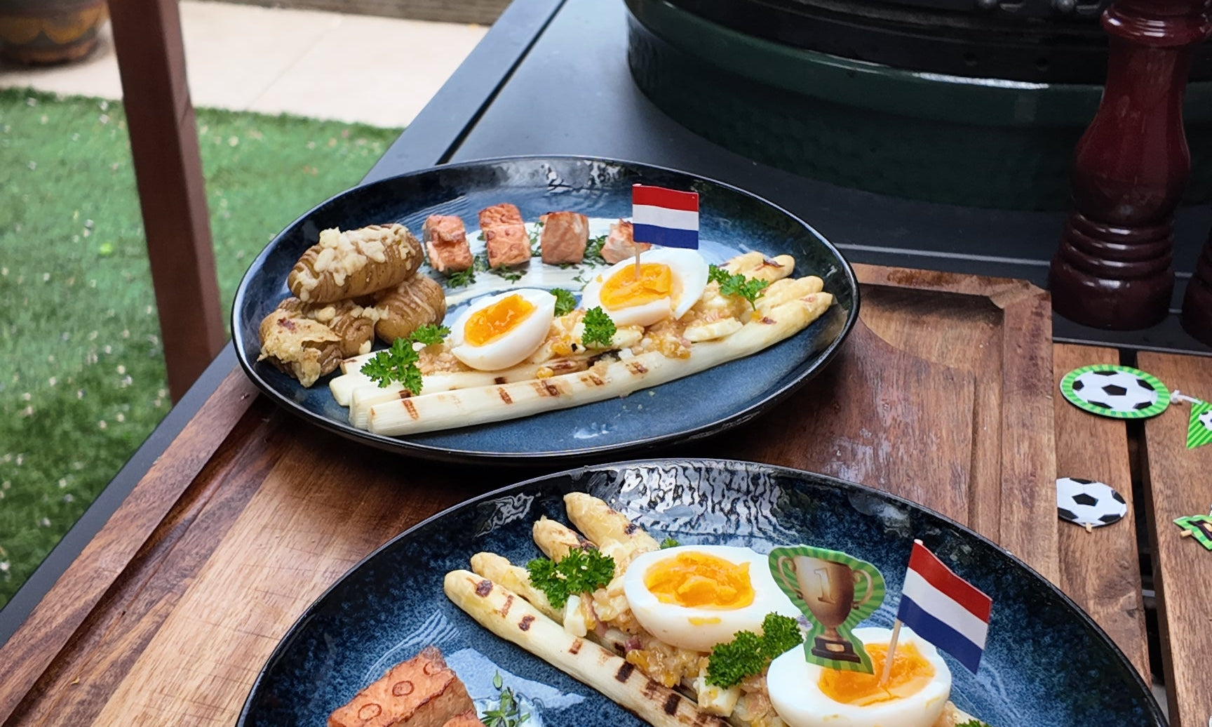 White Asparagus, Salmon & Gratinated Baby Potatoes