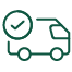 Green delivery truck icon