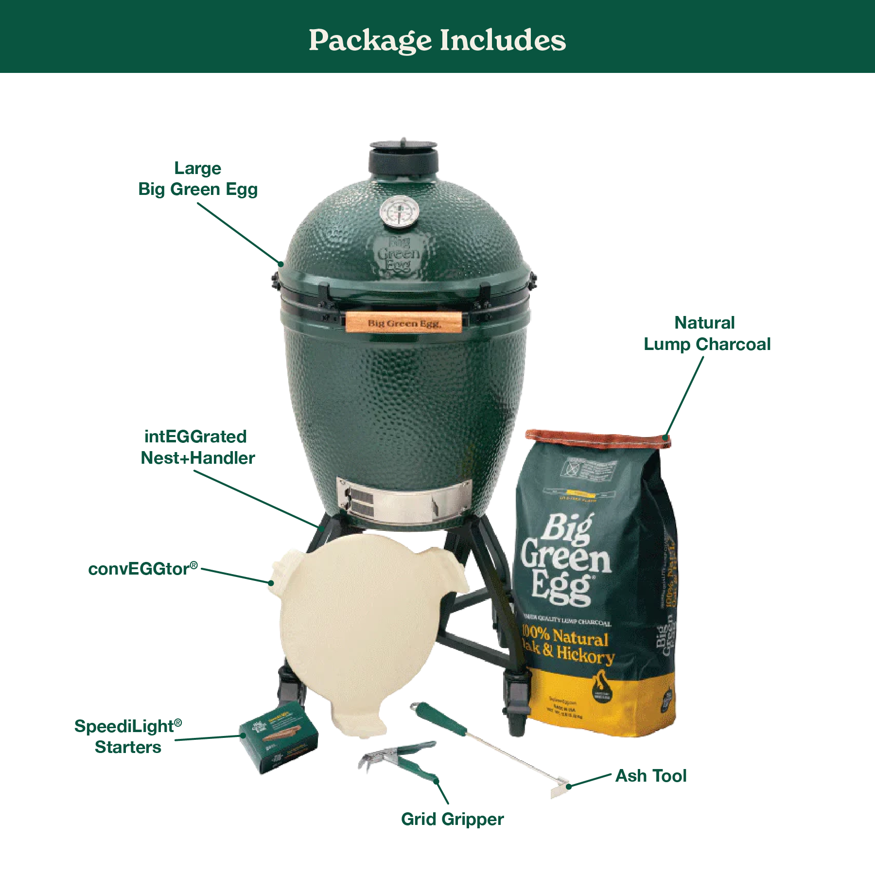 Large Big Green Egg in an intEGGrated Nest+Handler Package - Buy Large Big Green Egg in an intEGGrated Nest+Handler Package - Buy