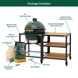 XL Big Green Egg in Modular Nest with Expansion and 3 Acacia Inserts Package