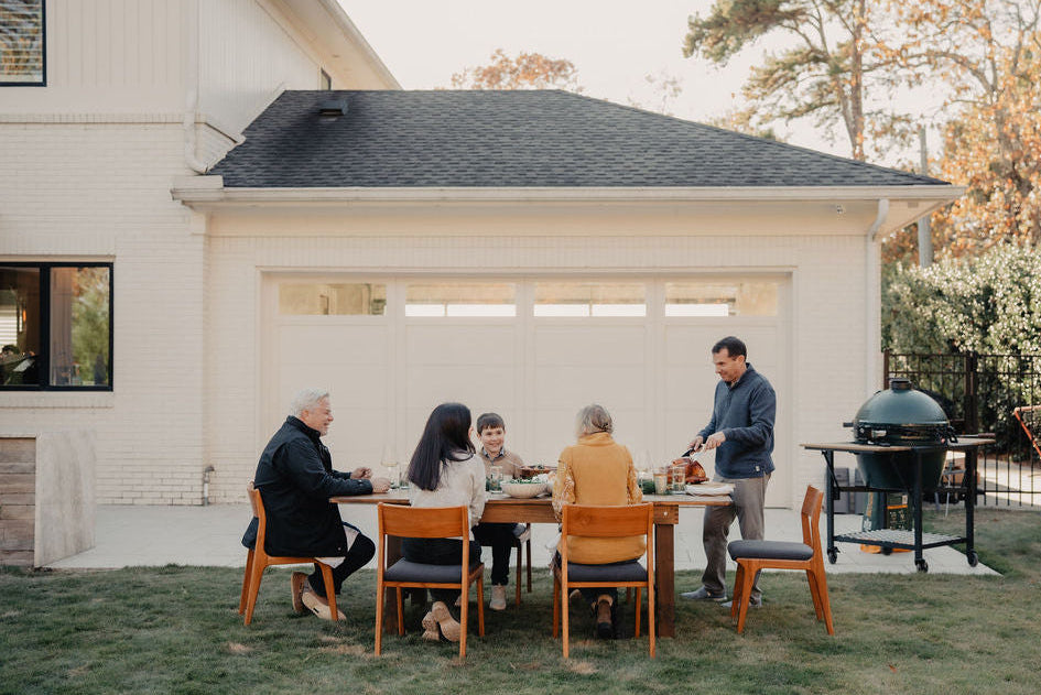 Holiday outdoor dinner