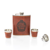 Leather Flask Gift Set