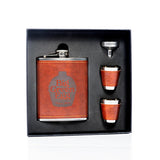 Leather Flask Gift Set