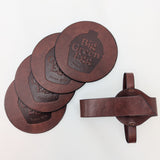 Leather Coasters EGG Silhouette
