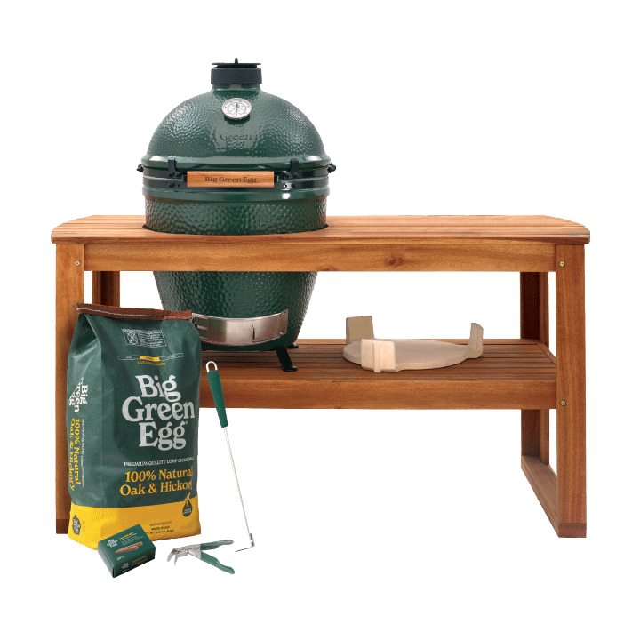 Large Big Green Egg in Acacia Table Package