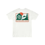 White t-shirt with Big Green Egg logo on a white background