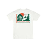 White t-shirt with Big Green Egg logo on a white background