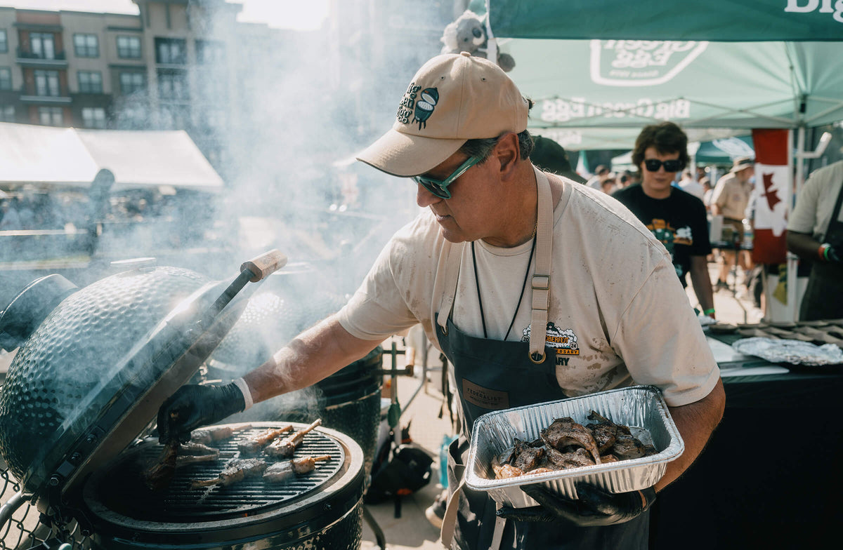Cook grilling