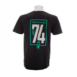 Black Short Sleeve ’74 Message Reverse T-shirt