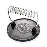 Big Green Egg grill press on a white background