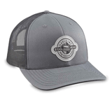 Grey Leather Patch Baseball Hat