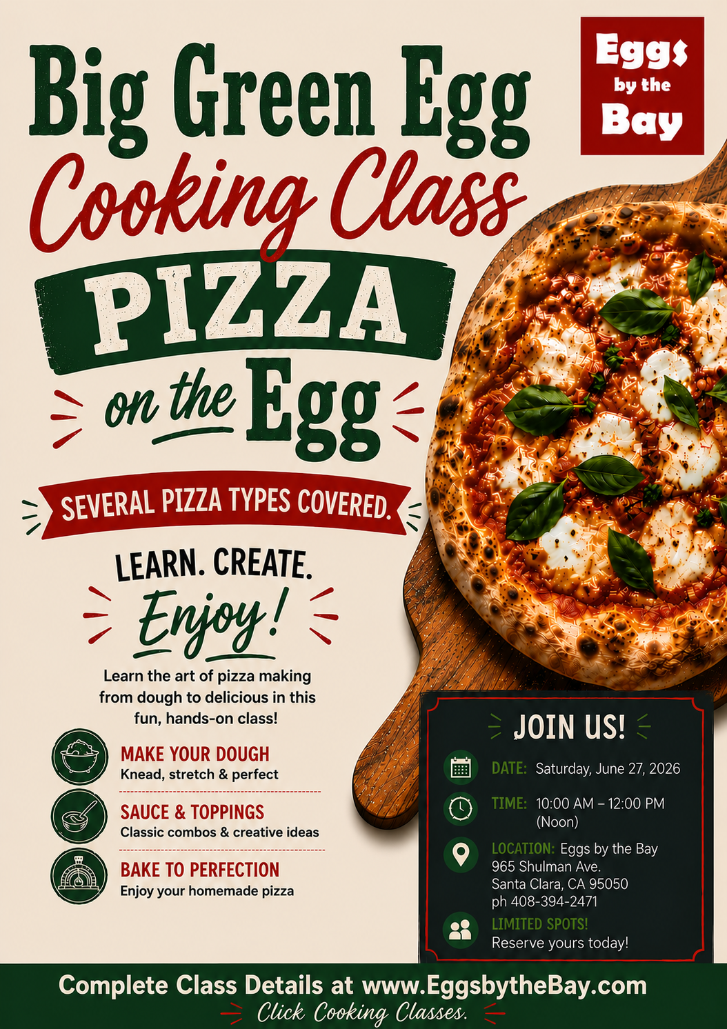 Artisan pizza class