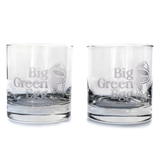 One 8 oz Etched Rocks Glass