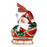 Glass Christmas Ornament Classic Santa