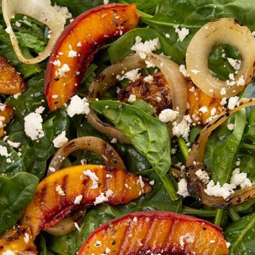 Grilled Sweet Onion and Peach Salad