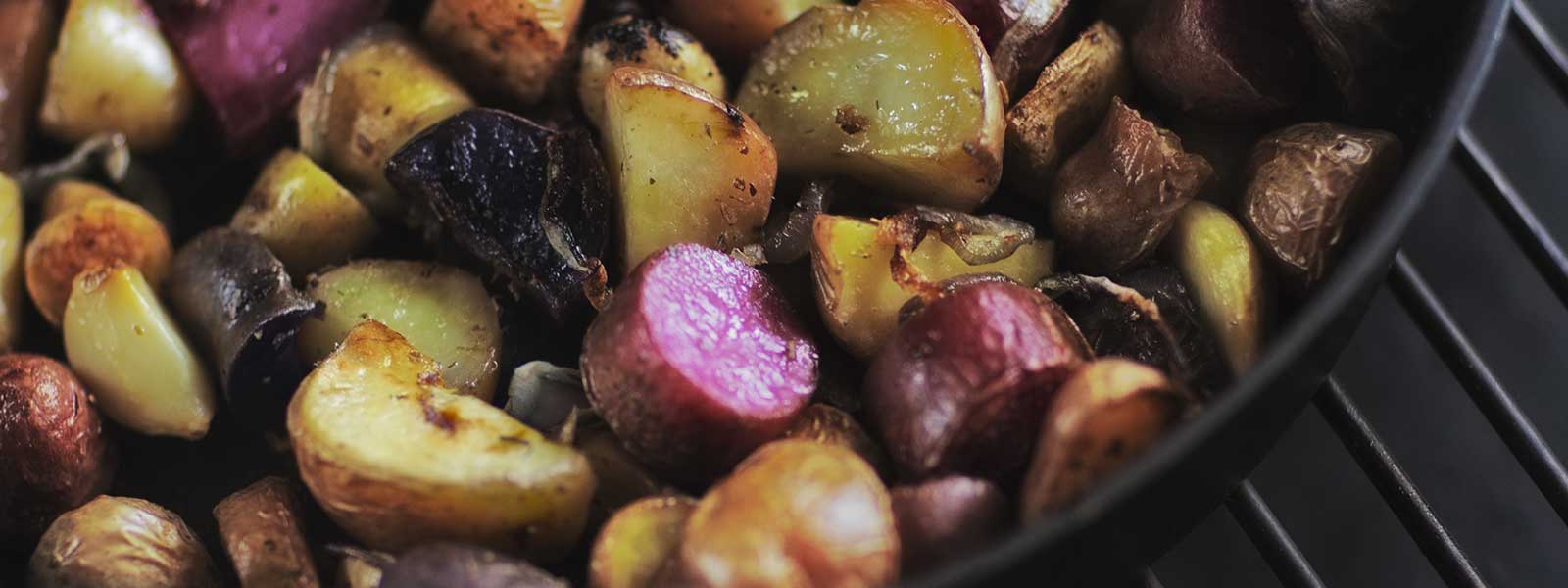 Roasted Potatoes on the Big Green Egg makes a great side dish