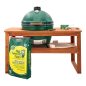 Extra Large Big Green Egg in an acacia table with a lot of EGGsessories