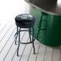 Big Green Egg Bar Stool Next to a Custom Cooking Island