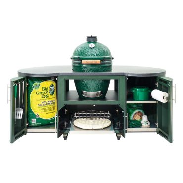 76 inch Custom Cooking Island with compartments open for Large EGG