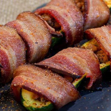 Bacon Wrapped Zucchini Boats