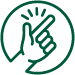 This Snaping Fingers Icon Represents the Ease of Use of the Big Green EGG