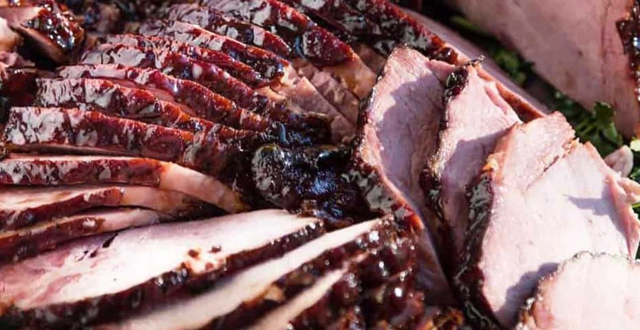 Double Smoked Ham Recipe with Cherry Bourbon Glaze