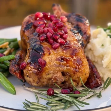 Maple Bourbon Glazed Cornish Game Hens